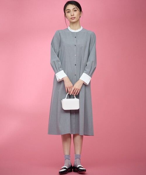 組曲（KUMIKYOKU） ワンピース ウーステッドライククロス シャツ