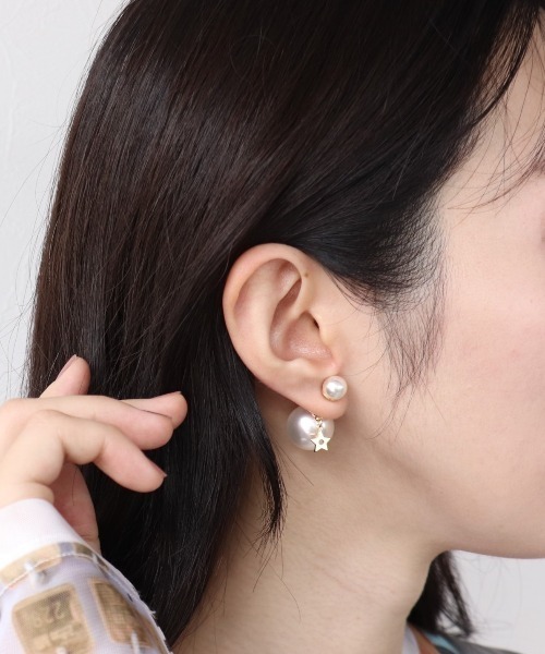 Three Four Time ピアス スターチャームボールキャッチピアス