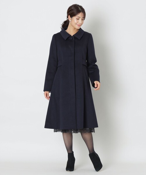 『専用です』クリーニング済『日本製トゥービーシック』着丈70cmウールコート TO BE CHIC ステンカラーコート コート ウールビーバー ロング