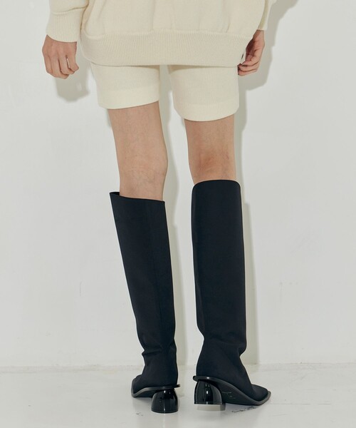 ブーツ 「MUKASA/ムカサ」FABRIC LONG BOOTS レディースの画像