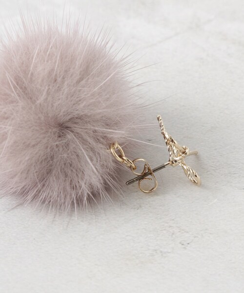 grove ピアス ファーリボン2WAYピアス レディース : ZOZOTOWN Yahoo!店  