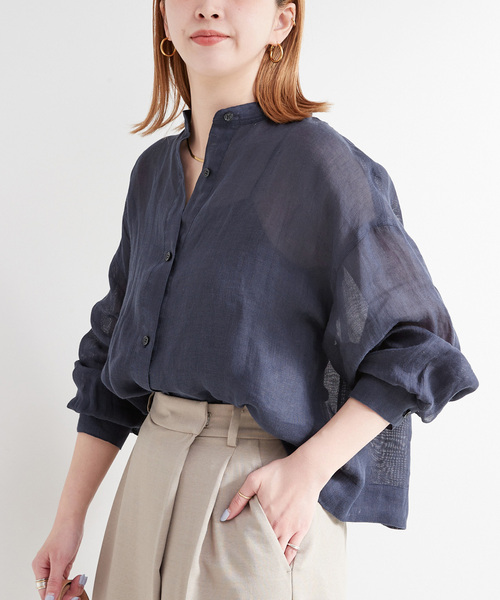 ブラウス シャツ パナマラミー ビッグシャツブラウス レディース Ballsey ブラウス シャツ パナマラミー ビッグシャツブラウス