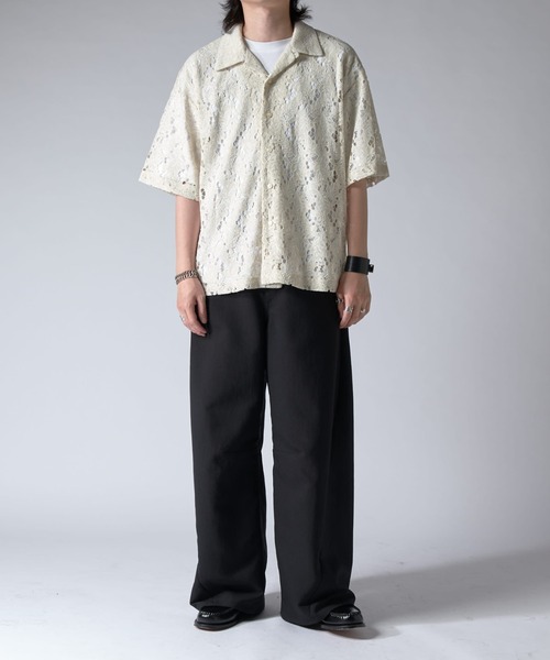 Lui's フラワーレースシャツ　25ss 未使用 Lui's シャツ フラワーレースシャツ 25ss メンズ : ZOZOTOWN