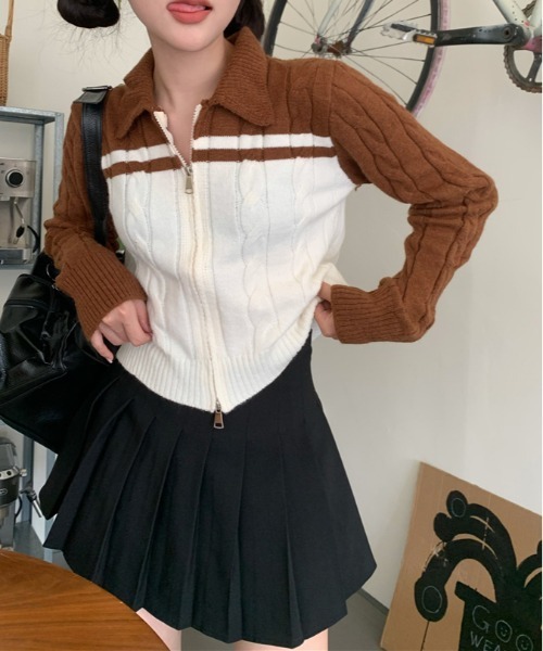 「by muni:r」 ニットカーディガン FREE グレー レディース_画像8