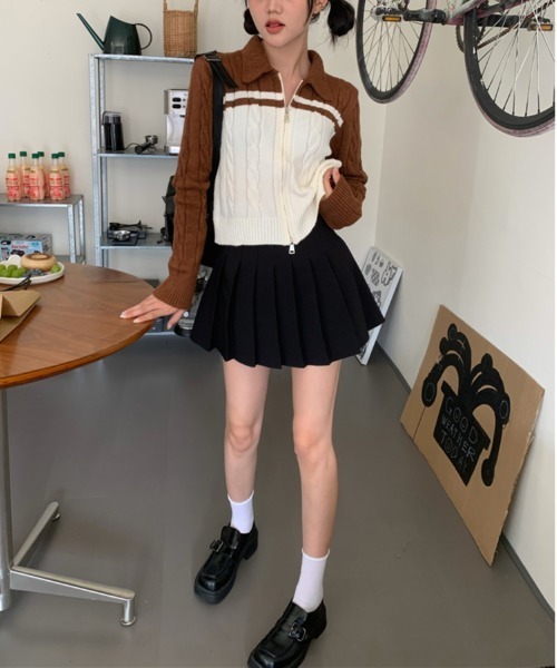 「by muni:r」 ニットカーディガン FREE グレー レディース_画像9