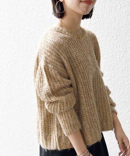 SHIPS any 「SHIPS any」 長袖ニット ONE SIZE ベージュ レディース