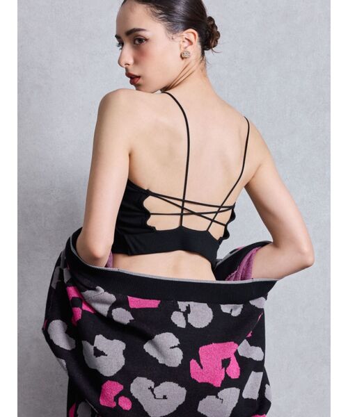 GOLDS♡初期デザイン♡ドット柄キャミトップス♡2点セット♡ブラック×ピンク GYDA（ジェイダ） キャミソール Backクロスビスチェ : ZOZOTOWN Yahoo