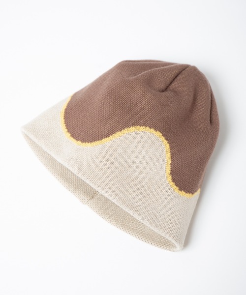 INDIETRO ASSOCIATION ニット帽 ニットキャップ Wavy Line Beanie