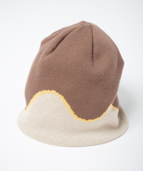 INDIETRO ASSOCIATION ニット帽 ニットキャップ Wavy Line Beanie