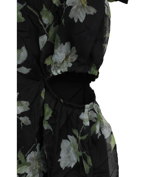 CLANE SHEER FLOWER MINI PUFF ONEPIECE