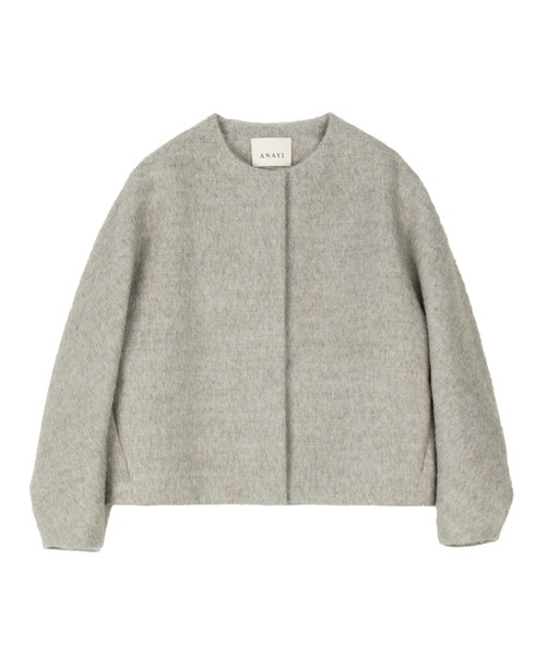 ANAYI（アナイ） ノーカラージャケット 34 ベージュ レディース