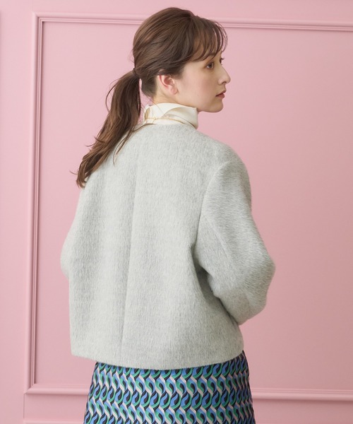 ANAYI（アナイ） ノーカラージャケット 34 ベージュ レディース