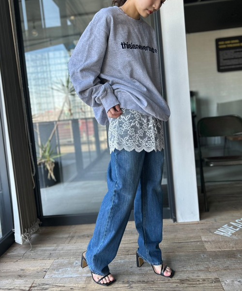 Kotoe スカート レイヤード 花柄レースミニスカート 付け裾