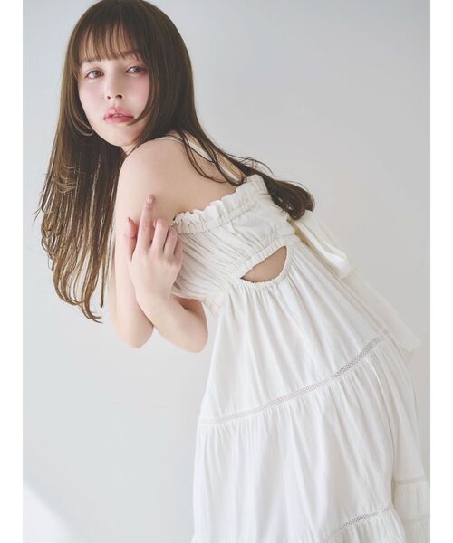 dazzlin ワンピース サイドオープンコットンワンピース