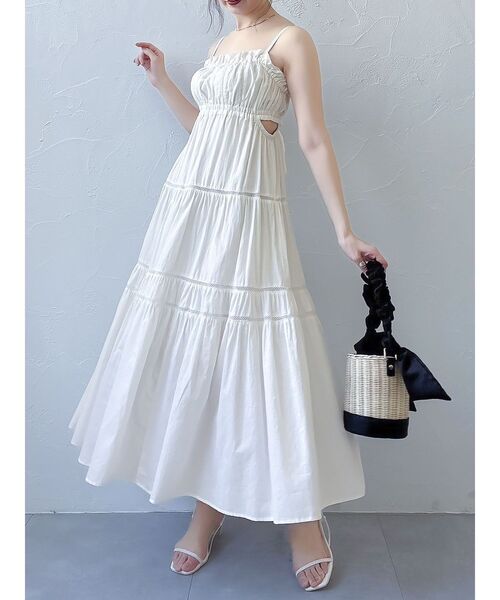 サイドオープンコットンワンピース Sサイズ dazzlin ワンピース サイドオープンコットンワンピース