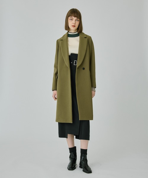 「UNITED TOKYO」 チェスターコート 2 カーキ レディース_画像5
