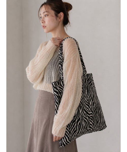 トートバッグ 「HIKA」ゼブラ柄トートBAG レディース メンズ