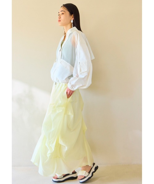 emmi タック入りシアーボリュームスカート emmi｜タック入りシアーボリュームスカート | Rakuten Fashion