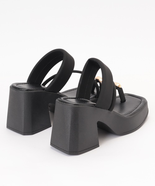 Lace Ladies（レースレディース） サンダル ゴールドメタル スクエア