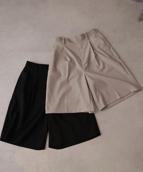 Doula パンツ センタープレスタックハーフパンツ レディース