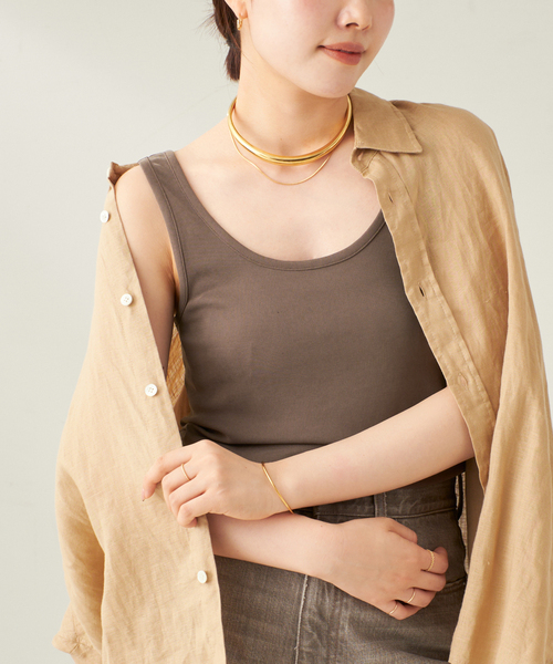 タンクトップ ノースリーブ 「追加」sandwash loose タンク レディース plage タンクトップ ノースリーブ sandwash loose タンク