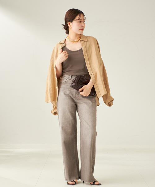 plage タンクトップ ノースリーブ sandwash loose タンク
