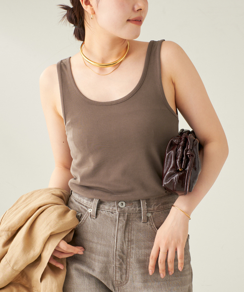 タンクトップ ノースリーブ 「追加」sandwash loose タンク レディース plage タンクトップ ノースリーブ sandwash loose タンク