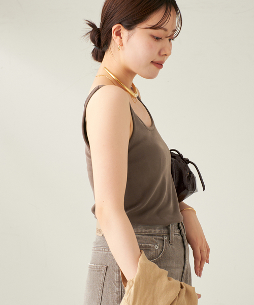 plage タンクトップ ノースリーブ sandwash loose タンク