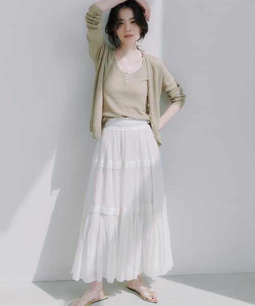 ふくろうと月 スミクロのバルーンスカート レディース ロング フレア