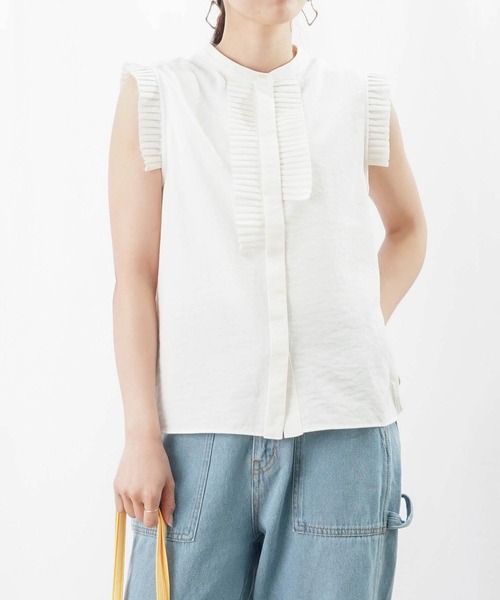 ブラウス シャツ ランダムプリーツノースリブラウス レディース UNITED ARROWS LTD. OUTLET｜ランダムプリーツ ノースリーブ