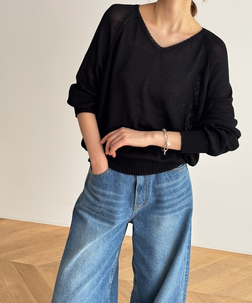 CANAL JEAN ニット セーター El mar ラグランサマーVニット
