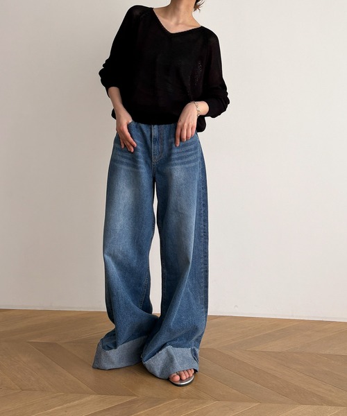 canal jean El mar フェザーハーフジップニット キャナルジーン CANAL JEAN El mar フェザーハーフジップニット