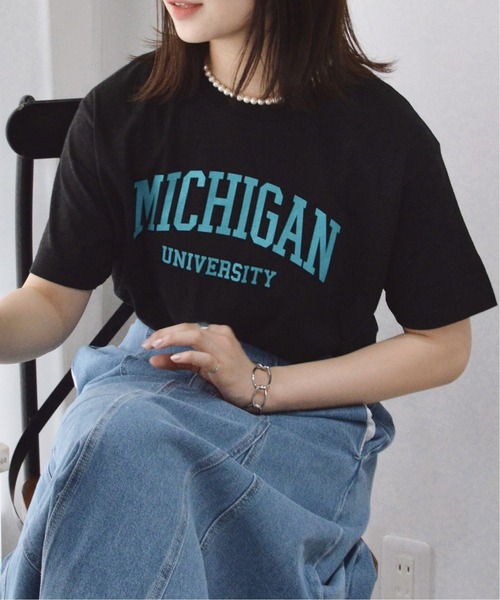 tシャツ 「spiritoso」MICHIGAN カレッジTシャツ レディース メンズ | spiritoso | 03