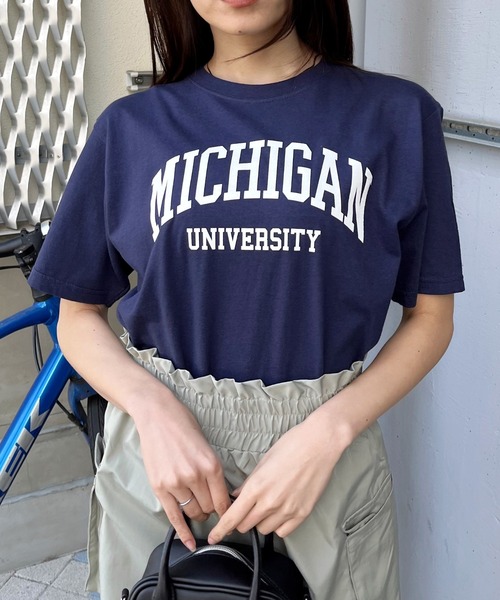 tシャツ 「spiritoso」MICHIGAN カレッジTシャツ レディース メンズ | spiritoso | 07