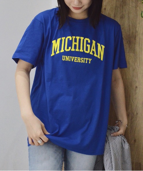 tシャツ 「spiritoso」MICHIGAN カレッジTシャツ レディース メンズ | spiritoso | 09