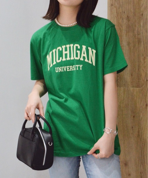 tシャツ 「spiritoso」MICHIGAN カレッジTシャツ レディース メンズ | spiritoso | 06