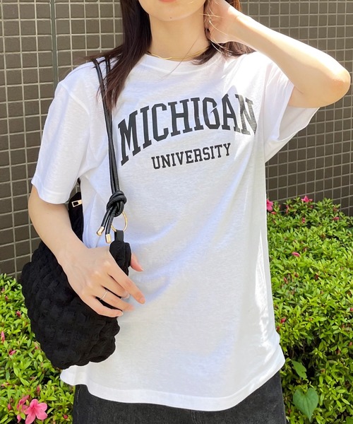 tシャツ 「spiritoso」MICHIGAN カレッジTシャツ レディース メンズ | spiritoso | 02