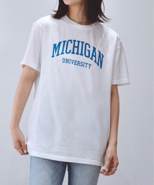 tシャツ 「spiritoso」MICHIGAN カレッジTシャツ レディース メンズ | spiritoso | 12