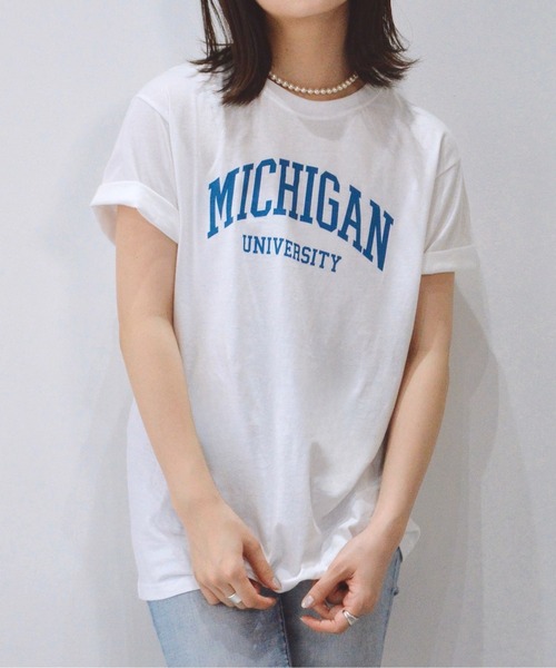 tシャツ 「spiritoso」MICHIGAN カレッジTシャツ レディース メンズ | spiritoso | 15
