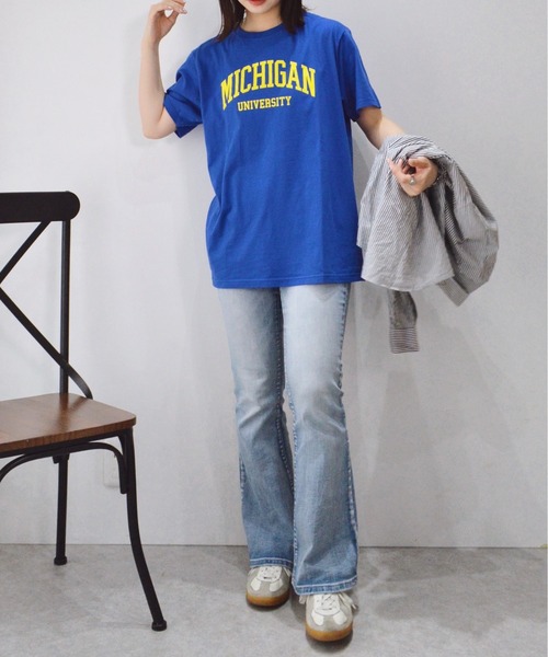 tシャツ 「spiritoso」MICHIGAN カレッジTシャツ レディース メンズ | spiritoso | 27