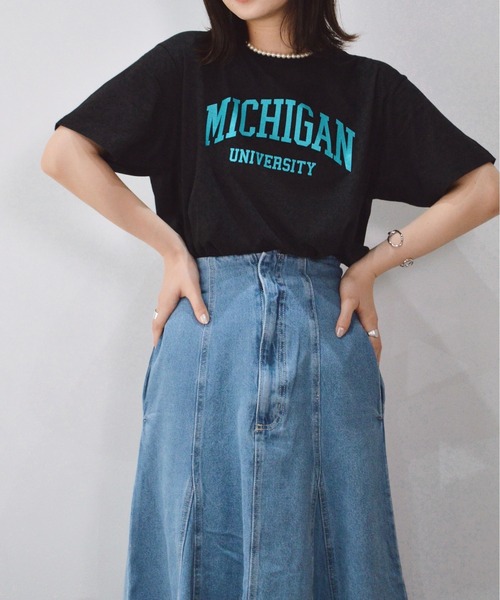 tシャツ 「spiritoso」MICHIGAN カレッジTシャツ レディース メンズ | spiritoso | 30