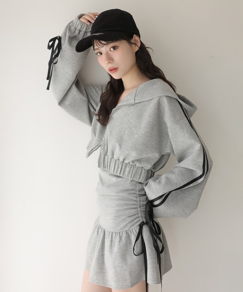 one after another NICE CLAUP ワンピース サイドリボンドロストキャミ