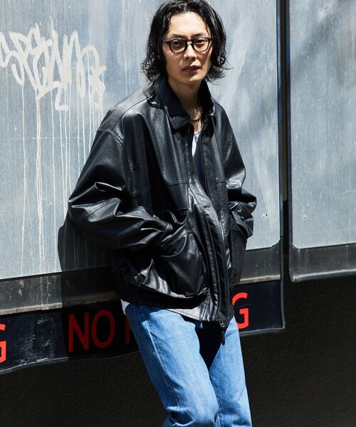 ★美品 Lサイズ★ FREAK'S STORE スタジャン 袖レザー 羊革 黒 美品FREAK'S STORE スタジャン ブラック - メルカリ