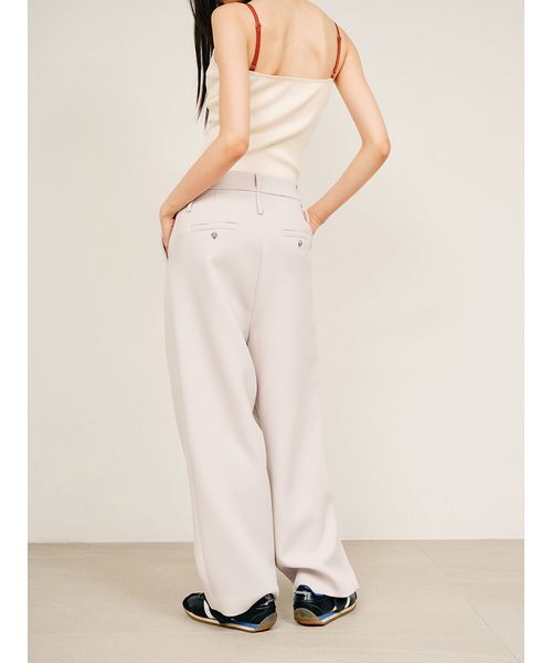null.（ヌル） ワイドパンツ パンツ ダブルベルトパンツ レディース
