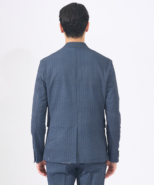 【美品 大きいサイズ 洗える】アバハウス ストレッチ トラベル スーツ 50 紺 ABAHOUSE GRAY セットアップ 「上下2点セット / 軽量 / ハイパー