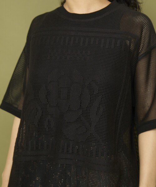 tシャツ Freada/フリーダ メッシュ フラワー Tシャツ レディース Freada tシャツ Freada/フリーダ メッシュ フラワー Tシャツ