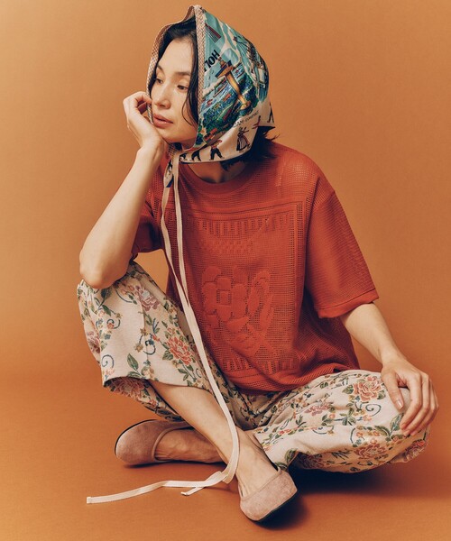 tシャツ Freada/フリーダ メッシュ フラワー Tシャツ レディース Freada tシャツ Freada/フリーダ メッシュ フラワー Tシャツ