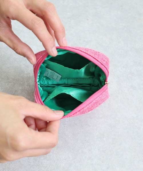 MIAN（ミアン） ポーチ ポップコーン刺繍スクエアポーチ「詳細動画あり