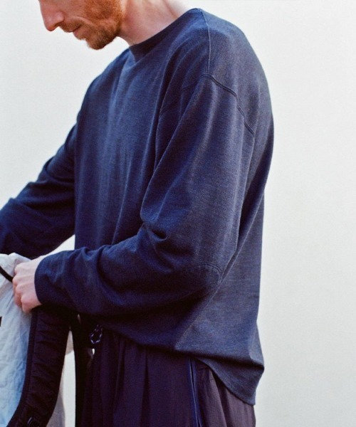 [韓国大人気] メンズ ロングスリーブ ニット 全3色 セーター ニット メリノウールロングスリーブTシャツ(MEN) 全3色
