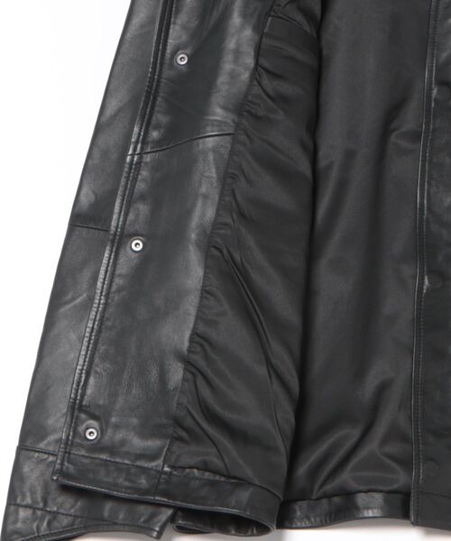 コート ジャケット HALTON FUNNEL COLLAR LEATHER JACKET | HALTON ファンネル カラー レザー ジャケットの画像